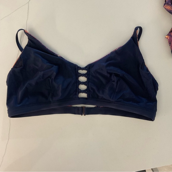 CALIA by Carrie Underwood Navy Gold Purple Reversible Bikini Size Large - Picture 6 of 8